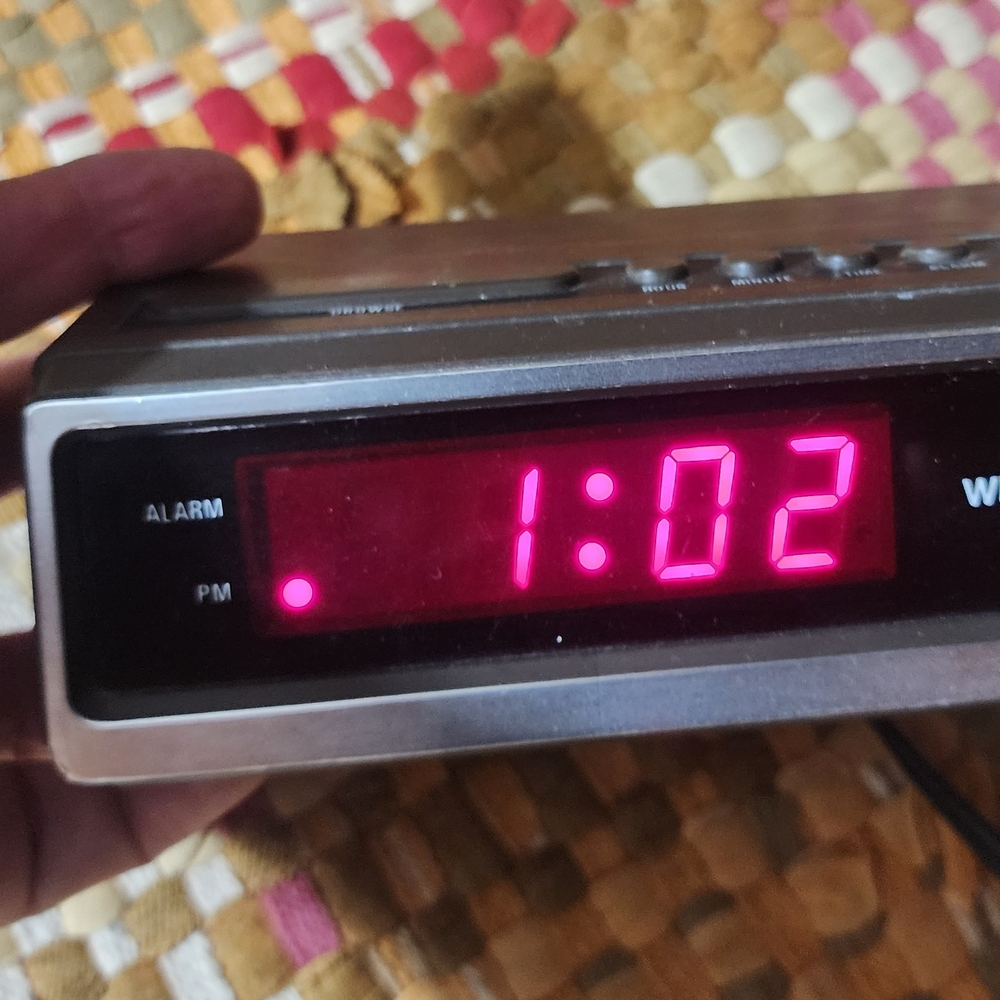 Digital Vintage Alarm Clock with Red LED Display by Westclox